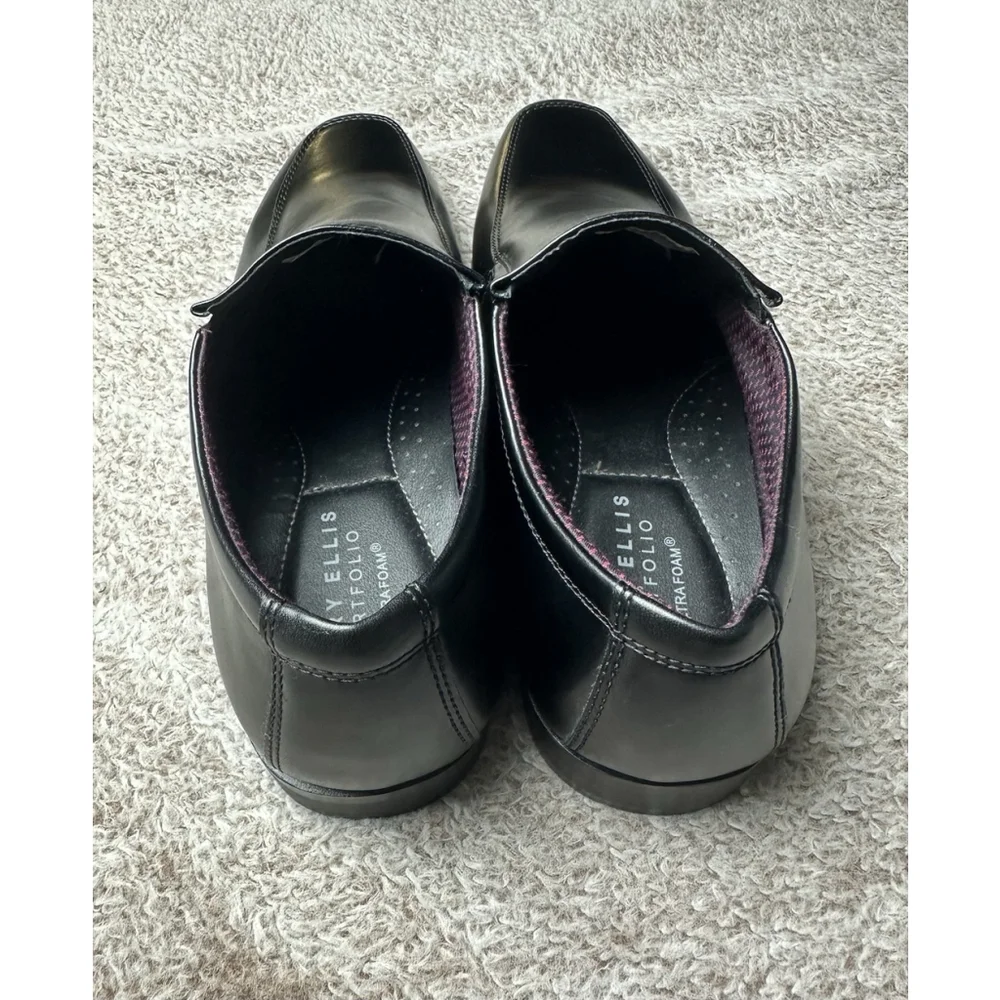 Perry Ellis Portfolio Shoes Black Ultra Foam Pablo Slip On Loafers Mens 9.5 M